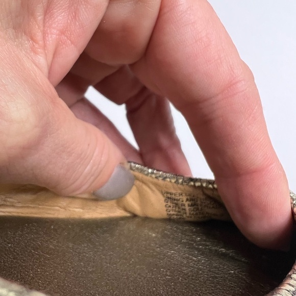 Banana Republic Gold Leather Snakeskin Ballet Flats - Picture 6 of 8